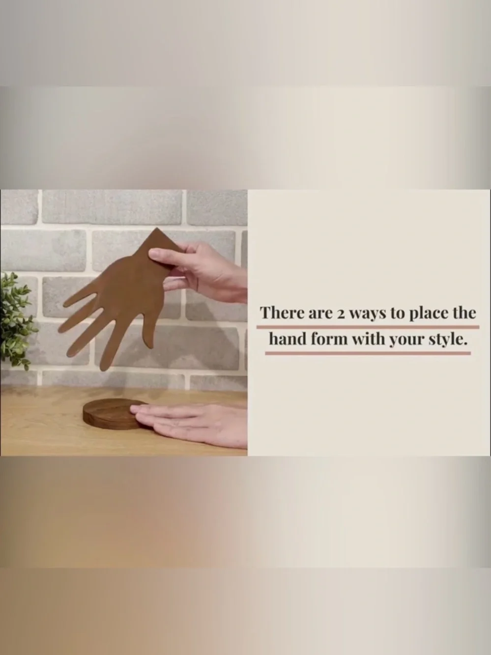 Two Reversible Hand Displays